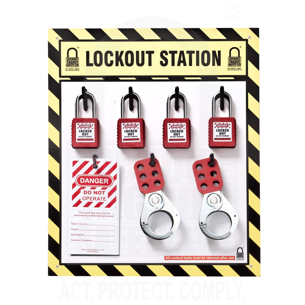 Premium Lock Board 4 Padlock Capacity Premium Lock Board 4 Padlock Capacity